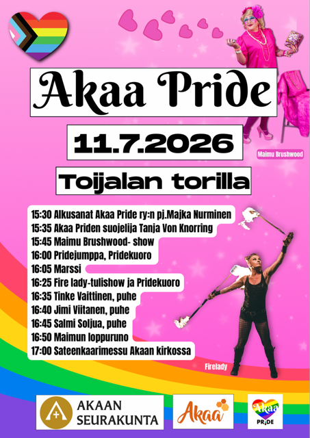 Akaa Pride 2026 -ohjelma